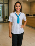 Camisa Feminina Manga Curta de Microfibra