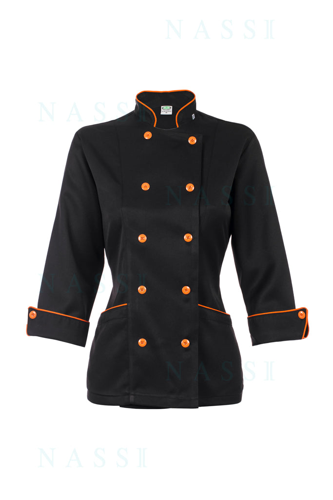 Dólmã Chef Feminino Paris em Gabardine